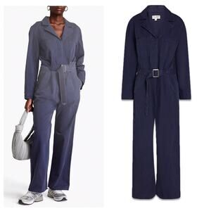 NILI LOTAN Marie Belted Cotton Jumpsuit